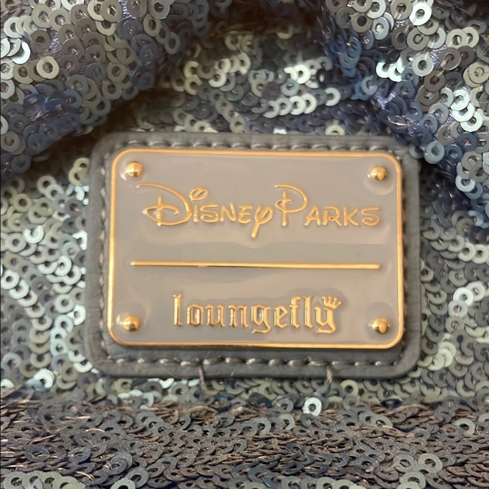 Loungefly Blue Sequin Minnie Mouse Backpack with Ears - Picture 2 of 5
